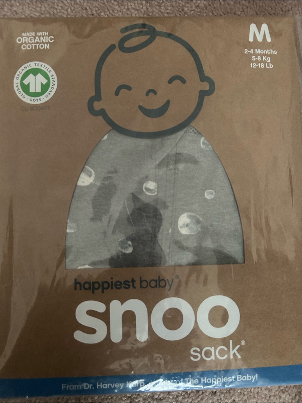 snoo sack Happiest Baby Organic Cotton Baby Sleep Sack - medium NEW